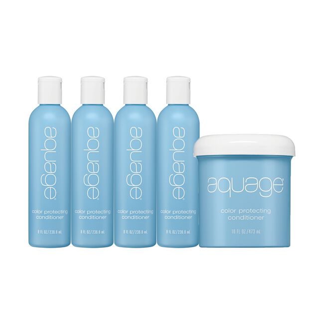 White Smoke Aquage 4-Color Protecting Conditioner 8oz, 1- 16oz Conditioner