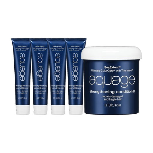 White Smoke Aquage 4-Strengthening Conditioner 5oz, 1- 16oz Conditioner