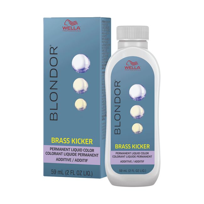 White Smoke Wella Brass Kicker Violet Color Additive Liquid Color