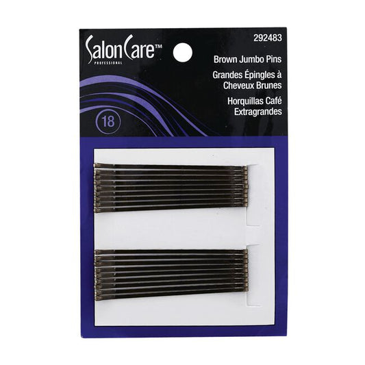 Black Salon Care Salon Care Jumbo Roller Pins - Brown 18 Count
