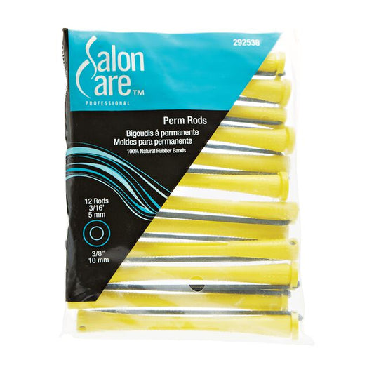 White Smoke Salon Care Salon Care Curved Perm Rod Large - Yellow 12 Pack