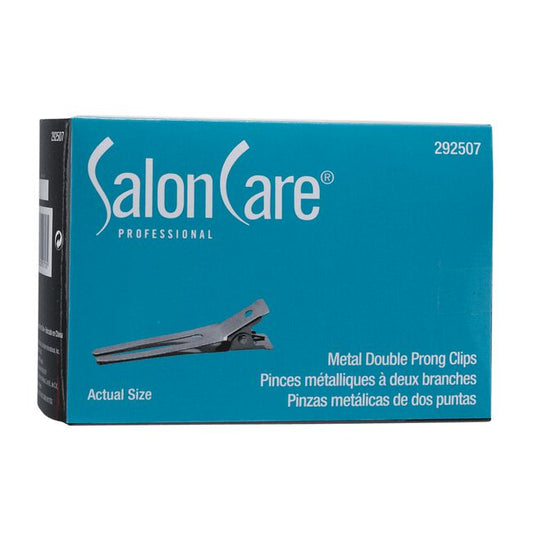 Dark Cyan Salon Care Salon Care Metal Double Prong Clips - 100 Pack