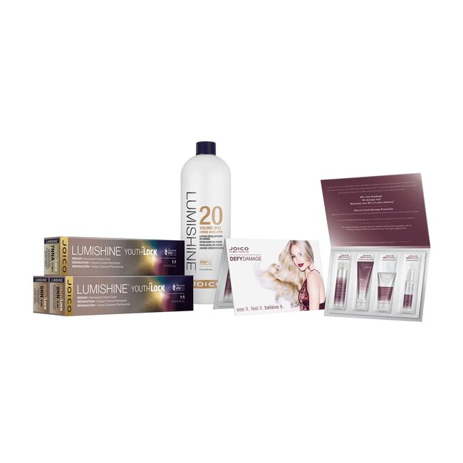 White Smoke Joico Lumishine YouthLock Try Me Kit