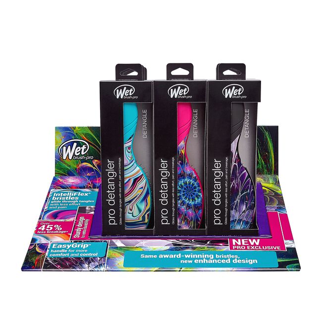 White Smoke Wet Brush Electric Dreams Detangler Brush - 9 Piece Display
