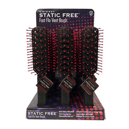 White Smoke Cricket Static Free Fast Flo On The Glow Brush - 9 Piece Display