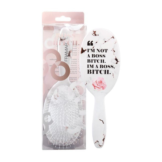 White Smoke Framar Motivation Monday Boss Bitch Detangling Brush