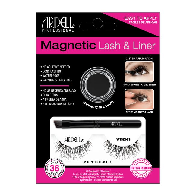 Black Ardell Magnetic Lash Wispies & Liner Kit
