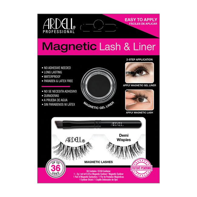 Black Ardell Magnetic Lash Demi Wispies & Liner Kit