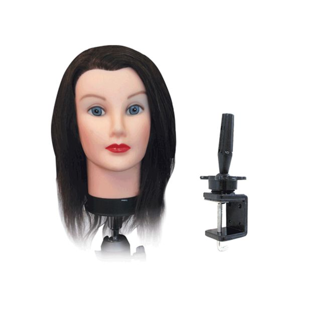 White Smoke Salon Care Miss Heather Mannequin Head with Holder
