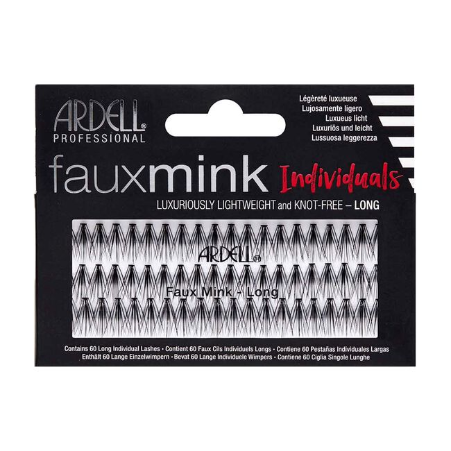 Black Ardell Faux Mink Individual Lashes Long Black