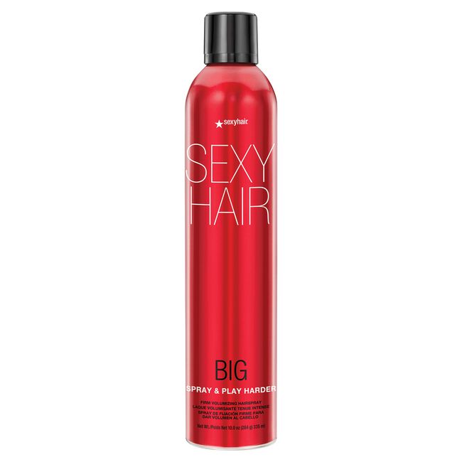 Firebrick SexyHair Spray & Play Harder Firm Volumizing Hairspray