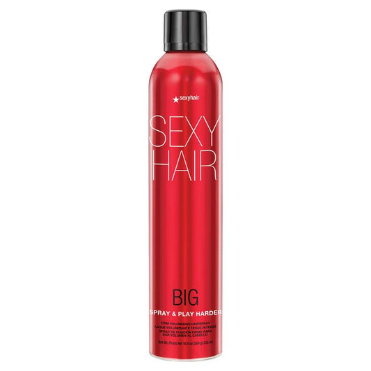 Firebrick SexyHair Spray & Play Harder Firm Volumizing Hairspray