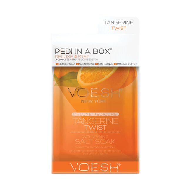White Smoke Voesh Deluxe 4-Step Pedi In A Box Tangerine Twist