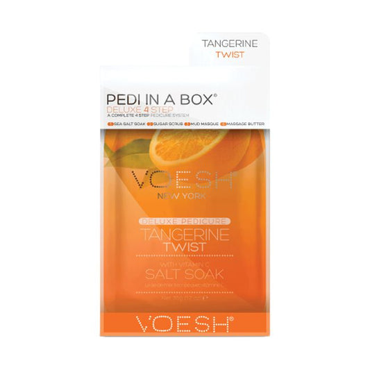 White Smoke Voesh Deluxe 4-Step Pedi In A Box Tangerine Twist