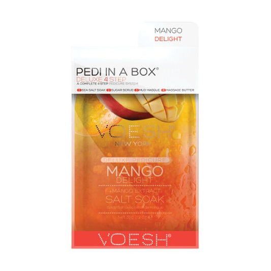 White Smoke Voesh Deluxe 4 Step Pedi In A Box Mango Delight