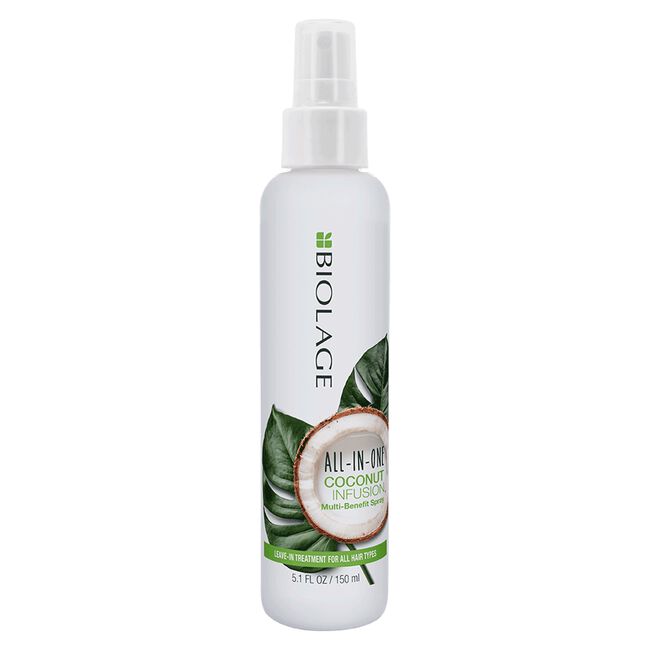 Light Gray Biolage All-In-One Coconut Infused Treatment Spray