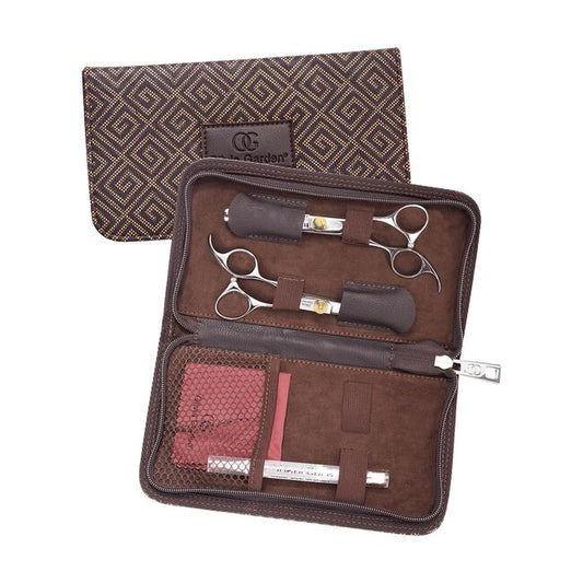 White Smoke Olivia Garden SilkCut Pro Case 5.75 Inch Left Handed