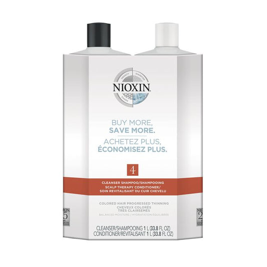 White Smoke Nioxin System 4 Cleanser & Scalp Therapy Liter Duo