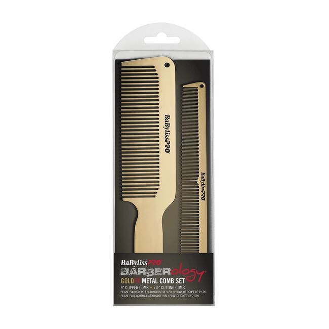 Dark Olive Green BaBylissPRO GoldFX Metal Combs 2-Pack