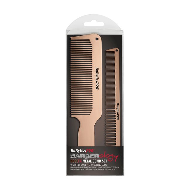 Dark Olive Green BaBylissPRO RoseFX Metal Comb 2-Pack
