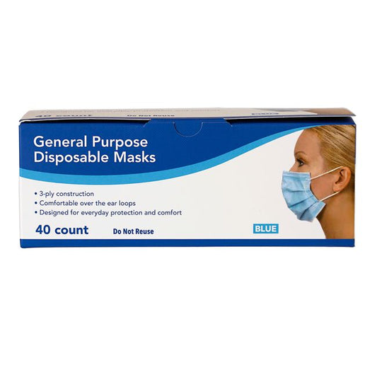 Lavender Base4 3-Ply Disposable Face Mask 40-Count