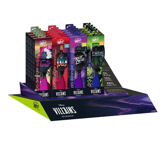 White Smoke Wet Brush Disney Villain Brush 16-Piece Display