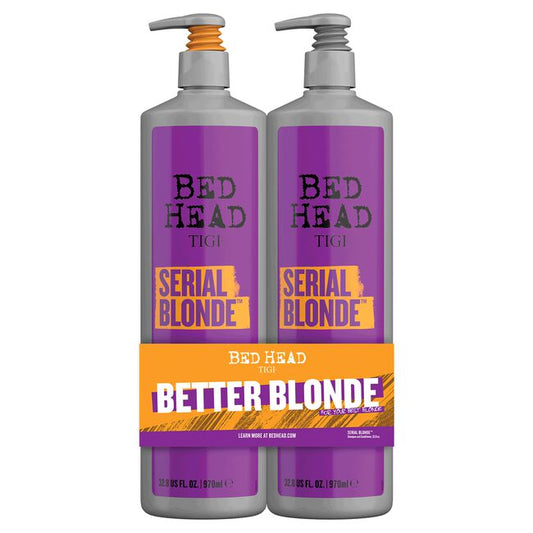 White Smoke TIGI Bed Head Serial Blonde Shampoo, Conditioner Duo