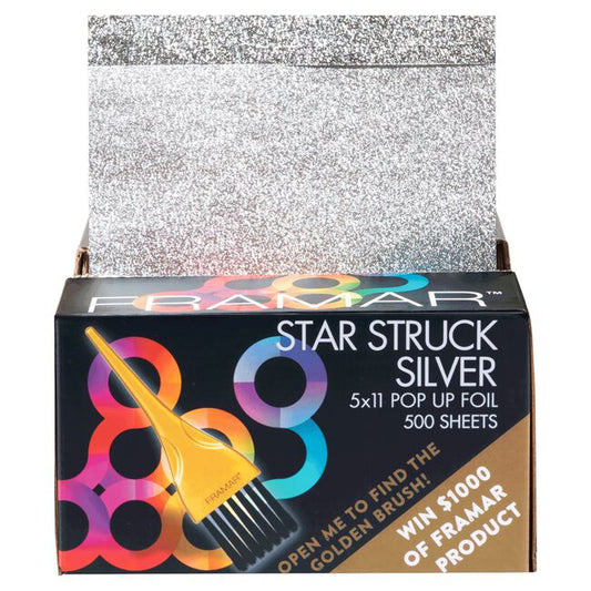 Light Gray Framar Golden Brush - Silver Pop-Up Foil