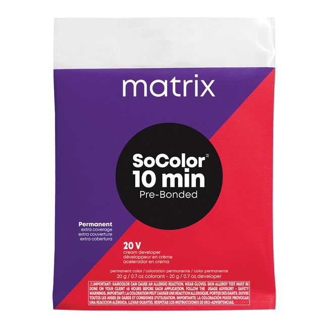 Dark Slate Blue Matrix SoColor 10 Minute Permanent Color + Developer Packettes