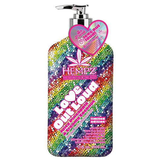 White Smoke Hempz Love Out Loud Juicy Pineapple & Creamy Coconut Herbal Body Moisturizer