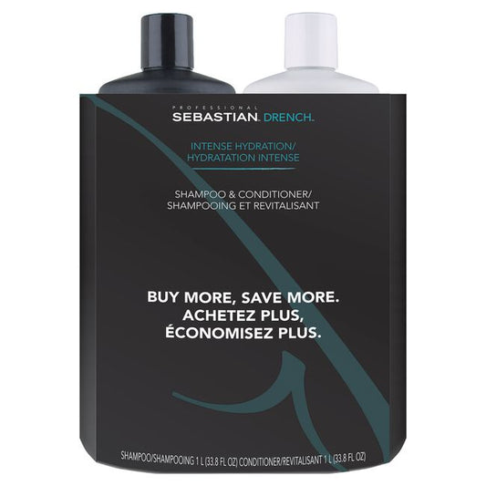 Dark Slate Gray Sebastian Drench Moisturizing Shampoo & Conditioner Liter Duo