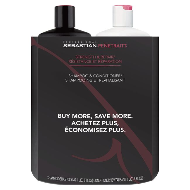 Dark Slate Gray Sebastian Penetraitt Shampoo & Conditioner Liter Duo