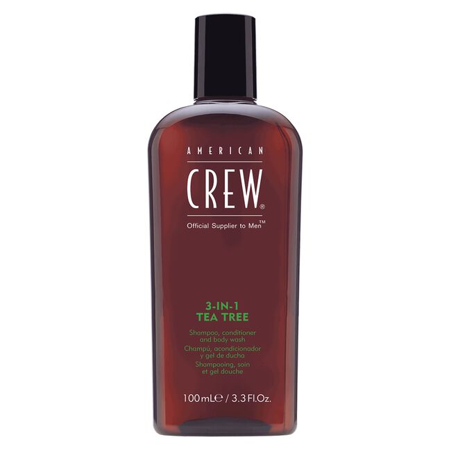 White Smoke American Crew Tea Tree 3-In-1 Shampoo, Conditioner & Body Wash