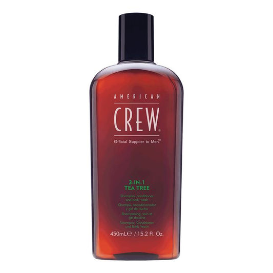 White Smoke American Crew 3-in-1 Tea Tree Shampoo/Cond and Body Wash