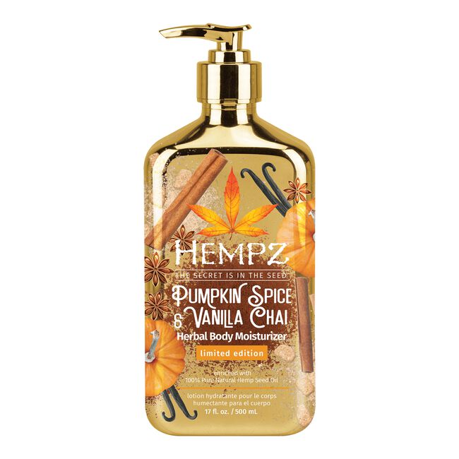 White Smoke Hempz Pumpkin Spice & Vanilla Chai Herbal Body Moisturizer