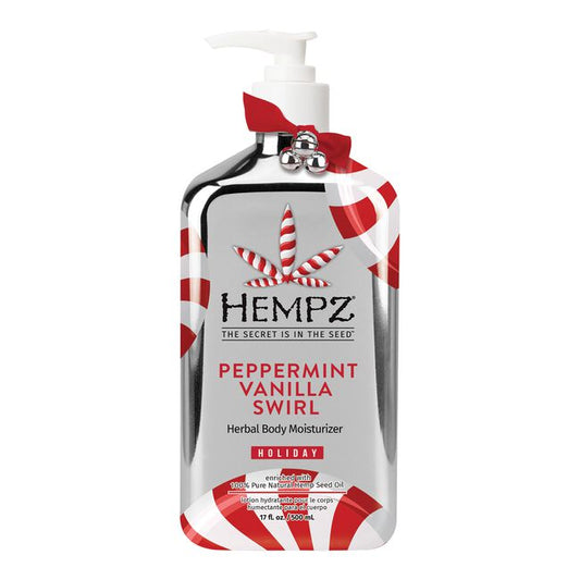 White Smoke Hempz Limited Edition Peppermint Vanilla Swirl Herbal Body Moisturizer