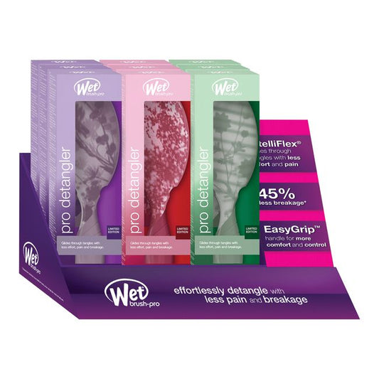 White Smoke Wet Brush Floral Shadows Pro Detangler Display
