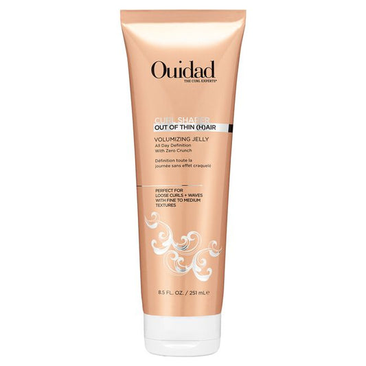 White Smoke Ouidad Curl Shaper Out of Thin Hair Volumizing Curl Jelly