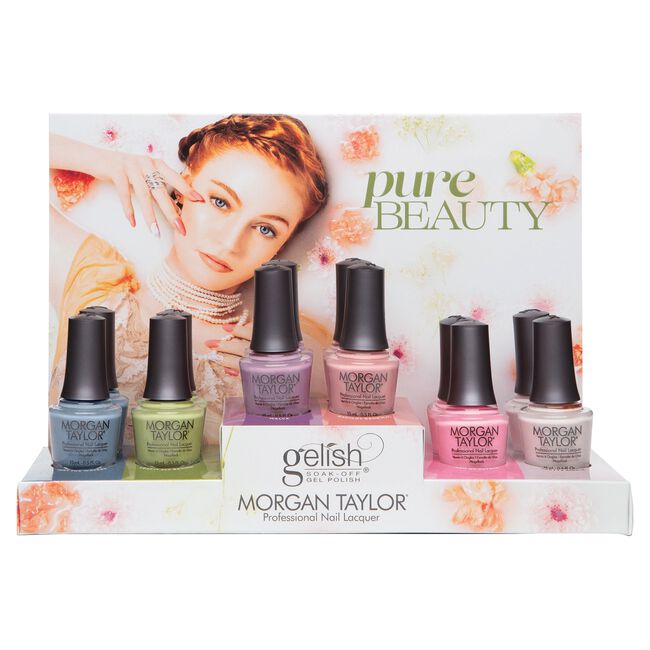 White Smoke Morgan Taylor Pure Beauty Collection Professional Nail Lacquer & Soak-Off Gel Polish Display