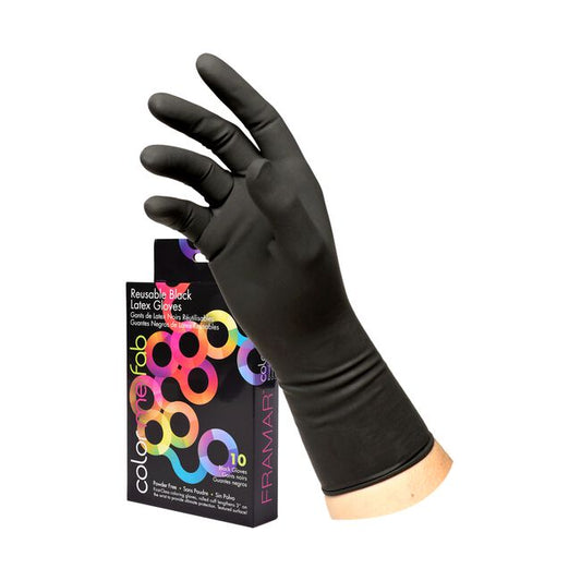 White Smoke Framar Latex Reusable Gloves Medium - 10 packj