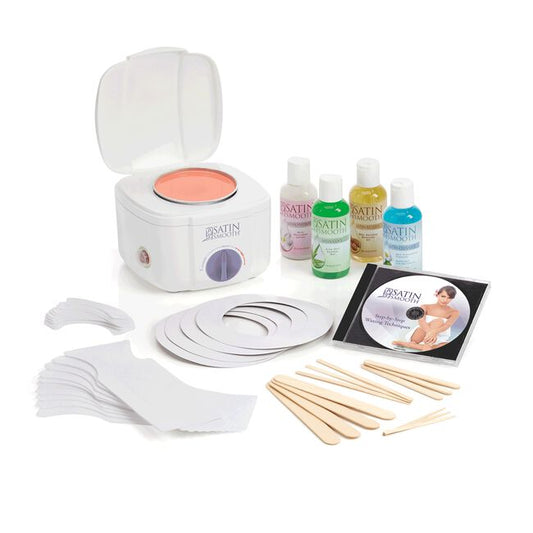 White Smoke Satin Smooth Wax Warmer Kit