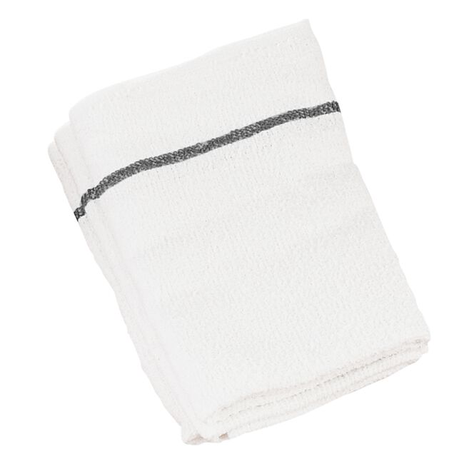Lavender BaBylissPRO BaByliss Pro Extra Long White Towel with Gray Stripe - 12ct