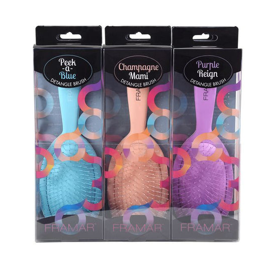 Black Framar Framar Detangle Brush - 9 Piece Display