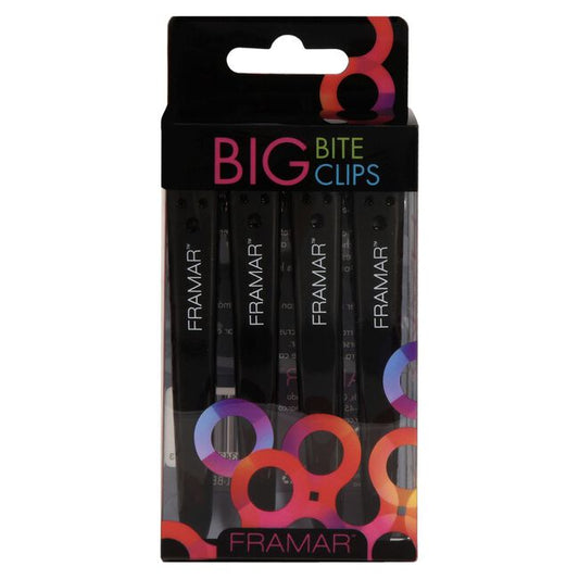 Black Framar Big Bite Clips - 4 Count