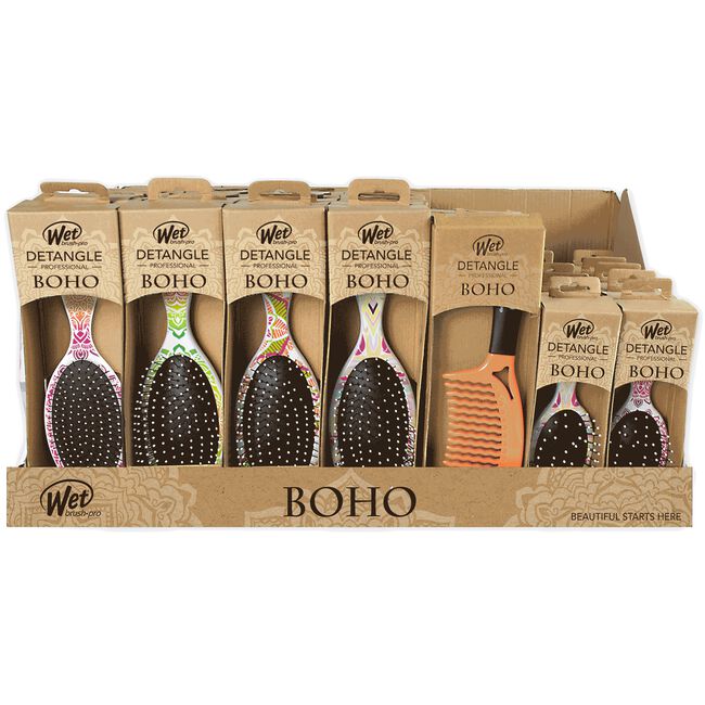 Rosy Brown Framar BOHO Wet Brush - 42 Piece Brush Display