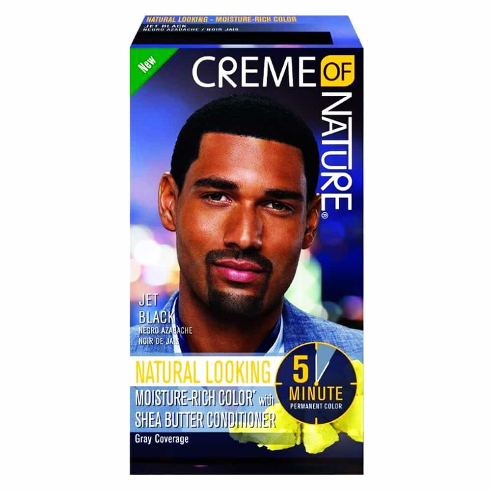 Black Creme Of Nature Color/Conditioner Kit Jet Black 77003