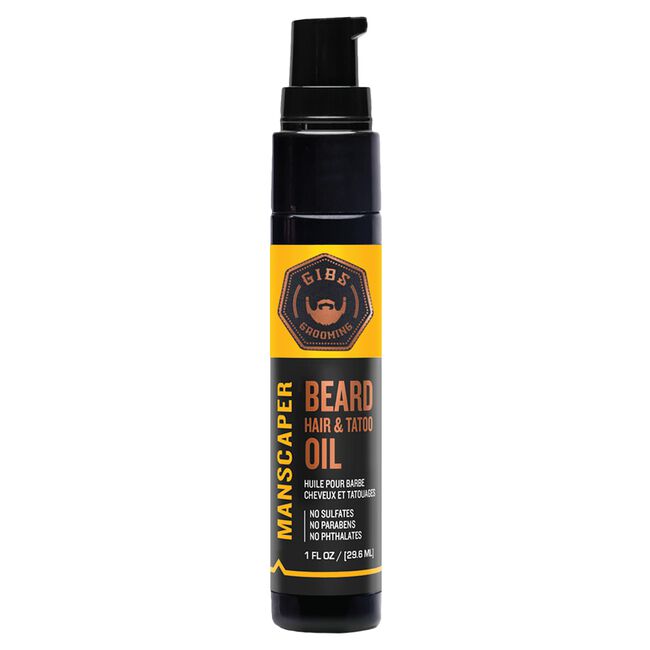 Black GIBS Grooming Man Scaper Beard, Hair & Tattoo Oil