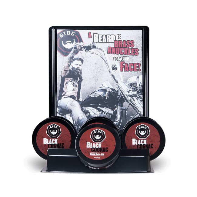 White Smoke GIBS Grooming Black Kodiak Beard Balm Display with tester  - 7 count