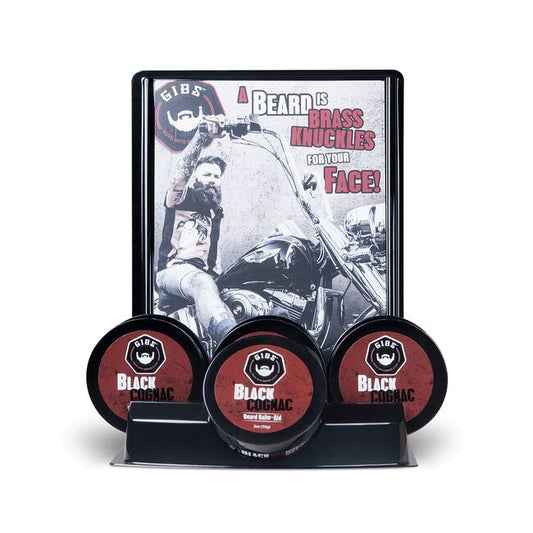 White Smoke GIBS Grooming Black Kodiak Beard Balm Display with tester  - 7 count