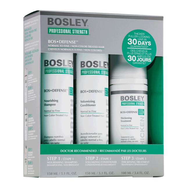 Gray Bosley Professional BosDefense 30-Day Starter Pack for Non Color-Treated Hair